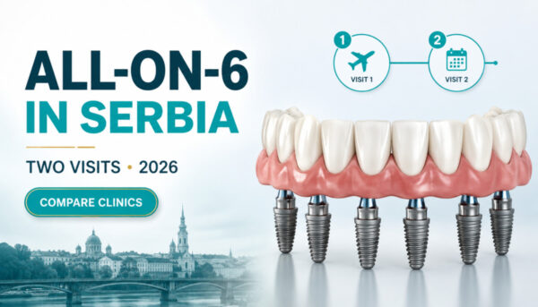 All-on-6 dental implants in Serbia treatment timeline with two visits